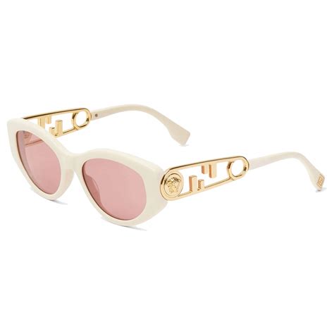 fendi white frame sunglasses|fendi sunglasses catalogue.